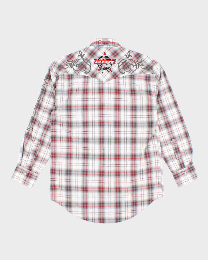 Vintage Wrangler PBR Western Snap Button Shirt - S