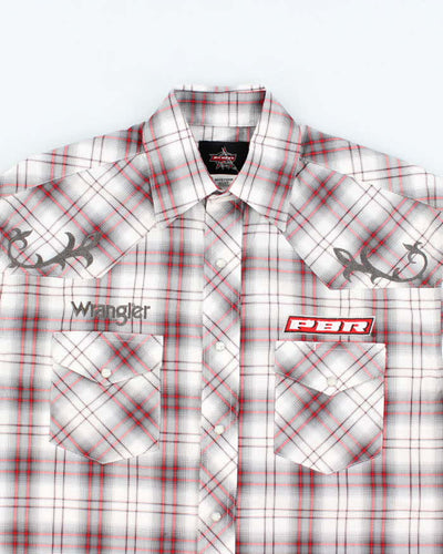 Vintage Wrangler PBR Western Snap Button Shirt - S