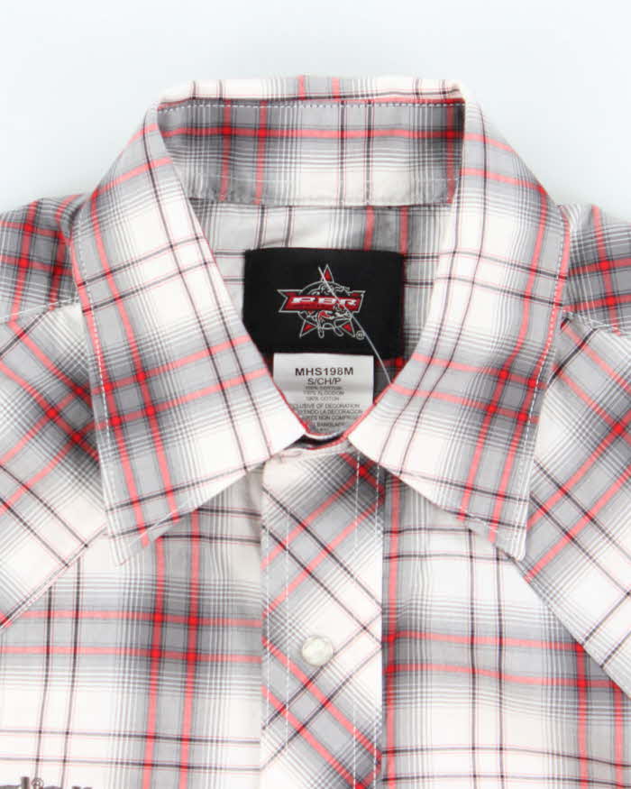 Vintage Wrangler PBR Western Snap Button Shirt - S