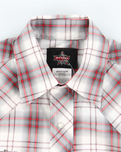Vintage Wrangler PBR Western Snap Button Shirt - S