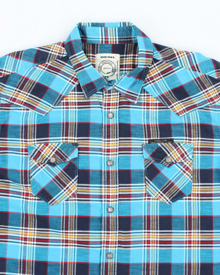 Vintage Y2k 00s Diesel Western Snap Button Shirt - XL