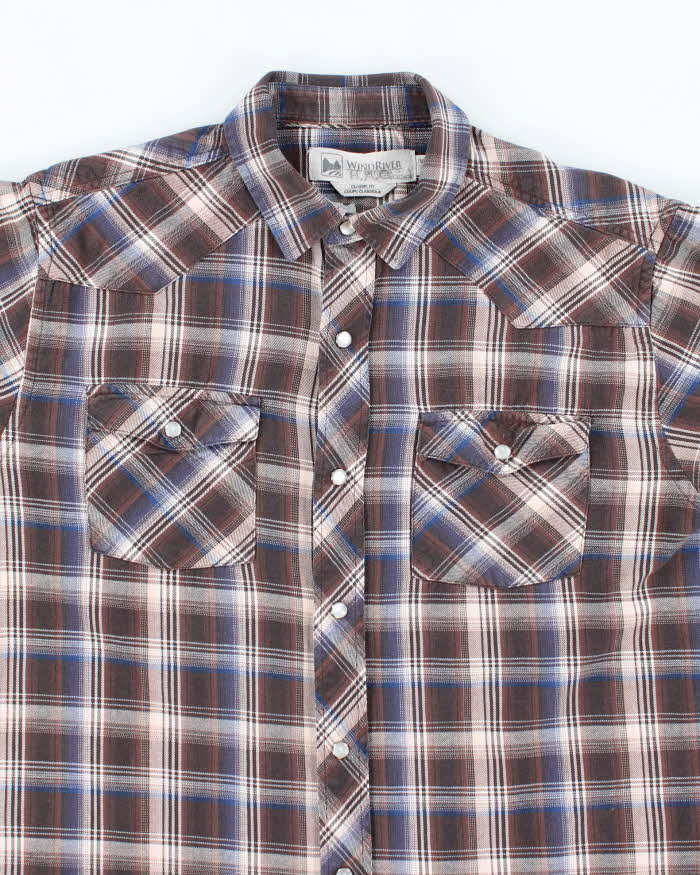 Snap Button River Vintage Wind River Heavyweight Western Snap Button Shirt - M – Rokit