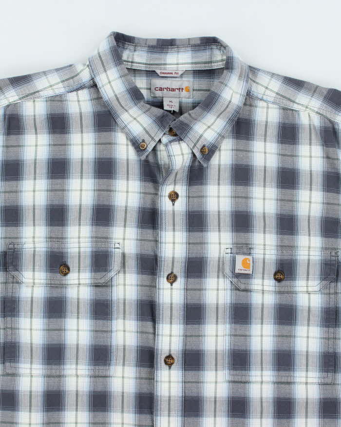 Vintage Carhartt Checked Short Sleeve Shirt - XL