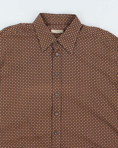 Vintage Burberry Pattern Long Sleeve Shirt - XXL
