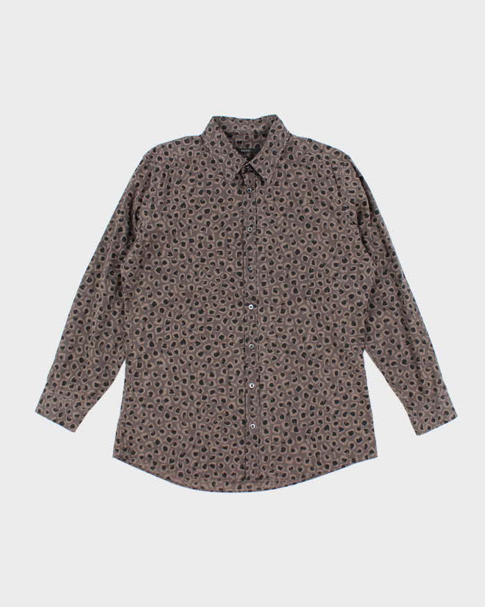 Vintage Gucci Pattern Long Sleeve Shirt - L