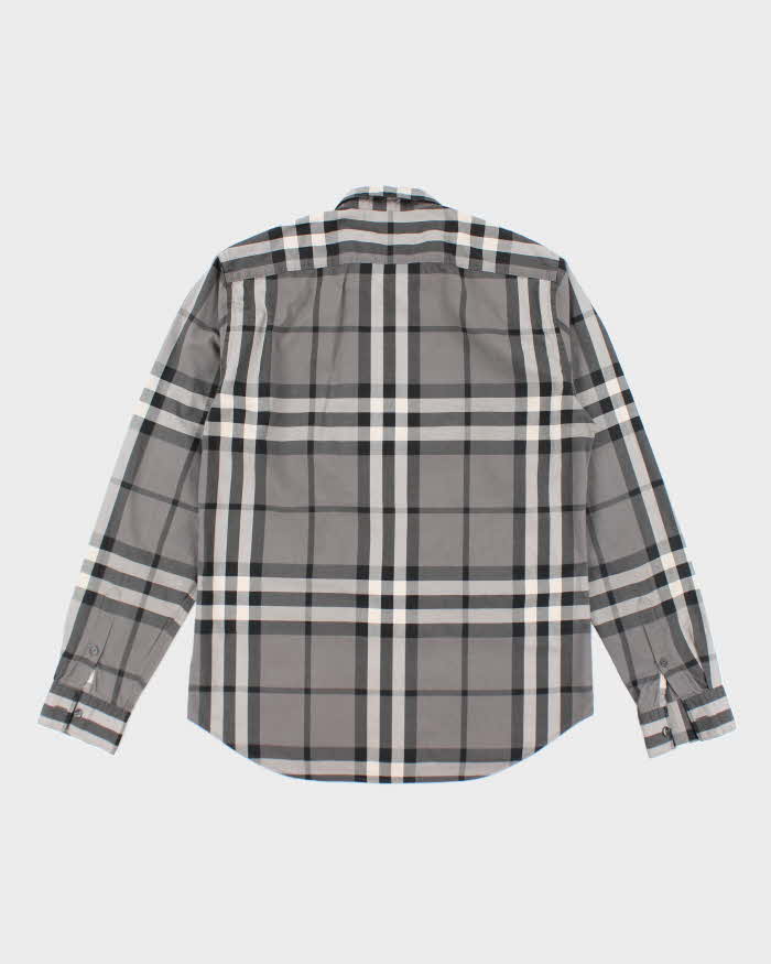 Vintage Burberry Checked Long Sleeve Shirt - M