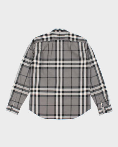 Vintage Burberry Checked Long Sleeve Shirt - M