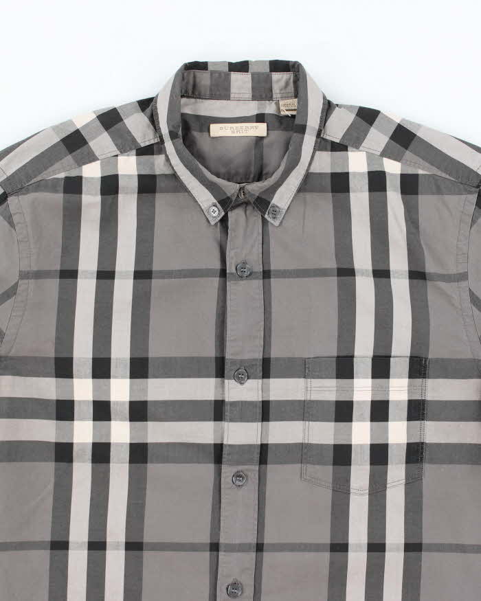 Vintage Burberry Checked Long Sleeve Shirt - M