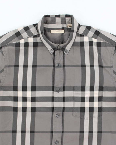 Vintage Burberry Checked Long Sleeve Shirt - M