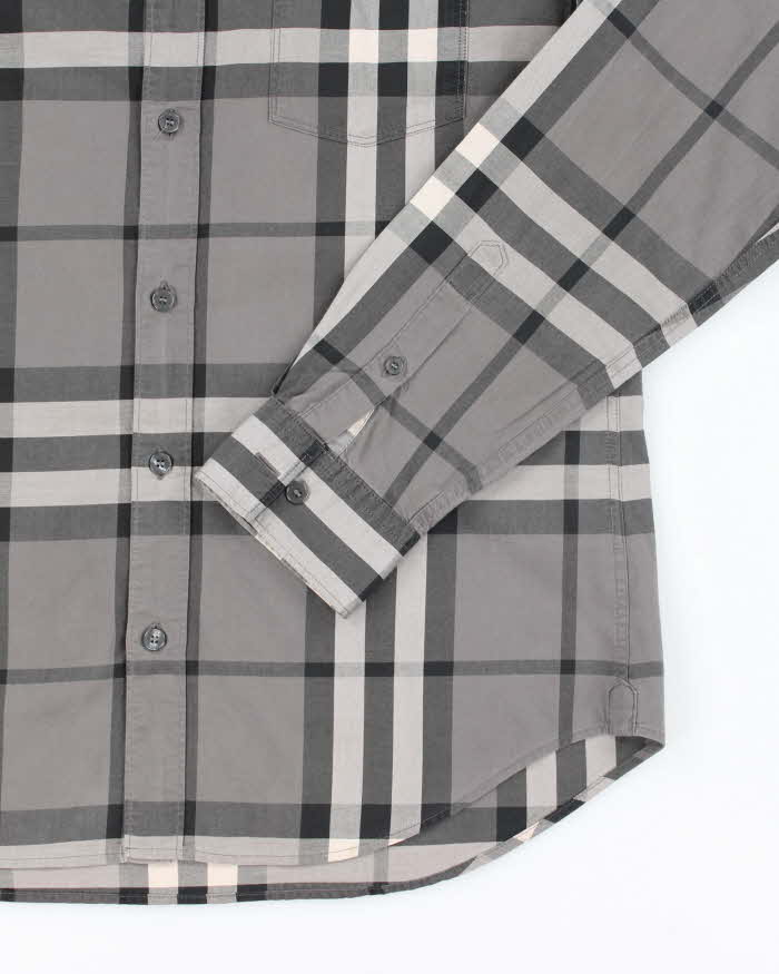 Vintage Burberry Checked Long Sleeve Shirt - M