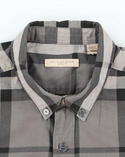 Vintage Burberry Checked Long Sleeve Shirt - M