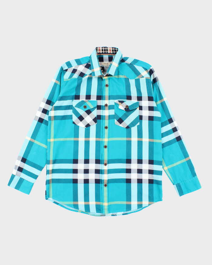 Vintage Burberry Checked Long Sleeve Shirt - XL