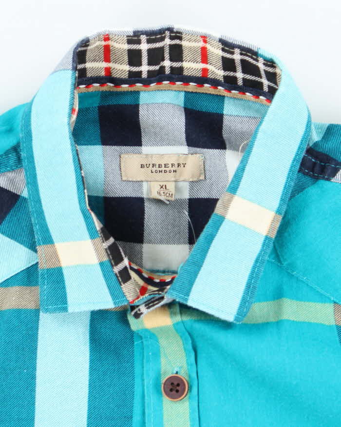 Vintage Burberry Checked Long Sleeve Shirt - XL