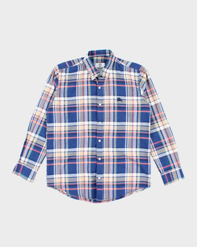 Vintage Burberry Checked Long Sleeve Shirt - L