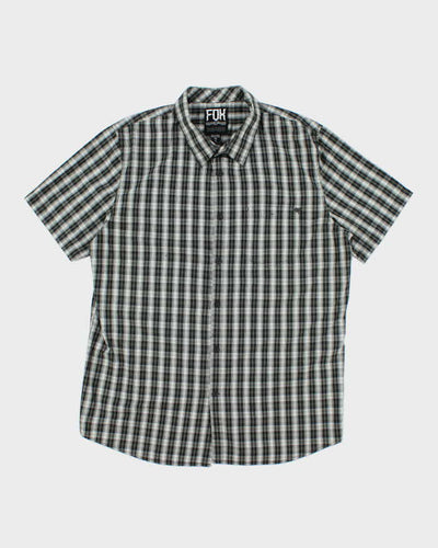 Vintage 00s Fox Check Short Sleeve Shirt - XL