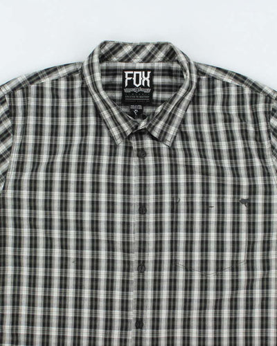 Vintage 00s Fox Check Short Sleeve Shirt - XL