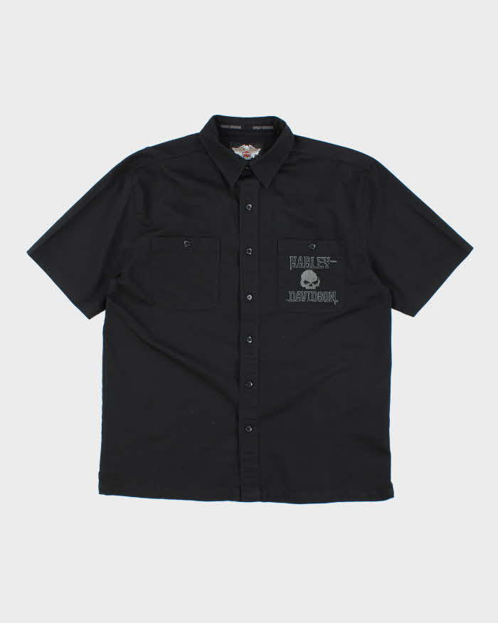 Vintage Harley Davidson Embroidered Shirt - L