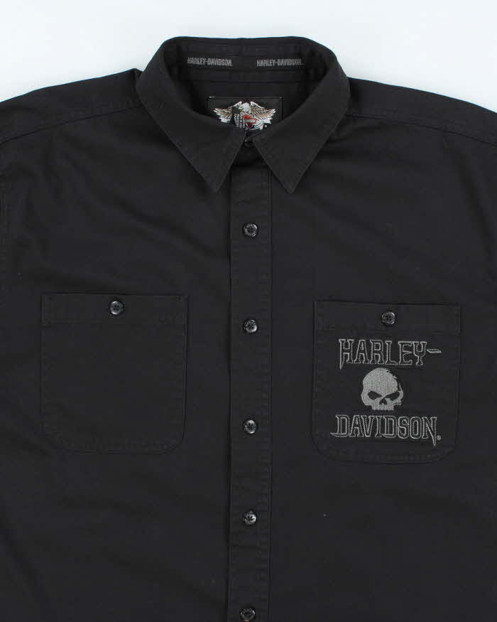 Vintage Harley Davidson Embroidered Shirt - L