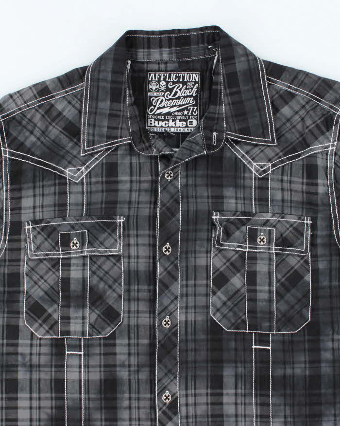 Vintage Y2k 00s Affliction Embroidered Shirt - L
