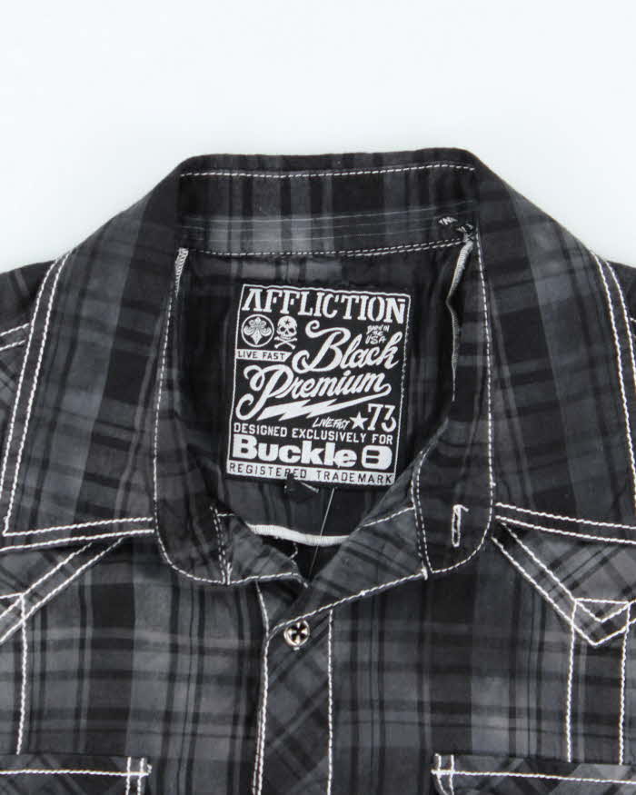 Vintage Y2k 00s Affliction Embroidered Shirt - L