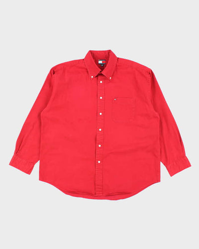 Vintage Tommy Hilfiger Heavyweight Long Sleeve Shirt - XL