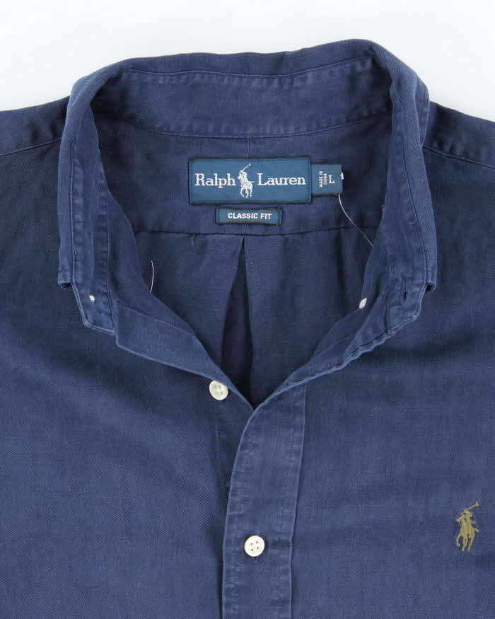 Vintage Ralph Lauren Linen Long Sleeve Shirt - L