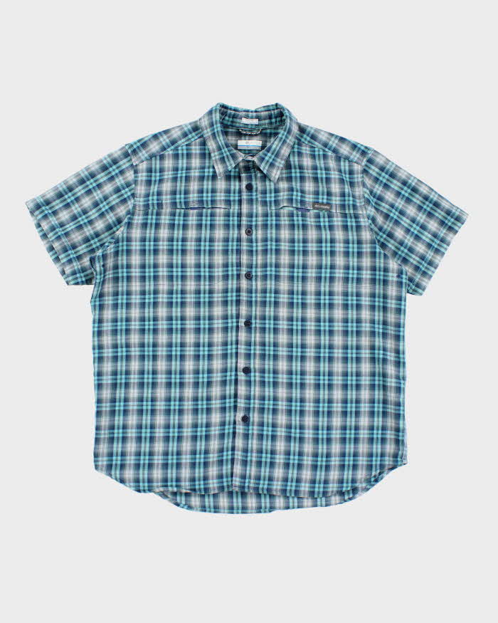 Vintage Columbia Checked Short Sleeve Shirt - L