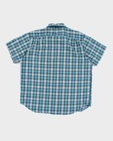 Vintage Columbia Checked Short Sleeve Shirt - L