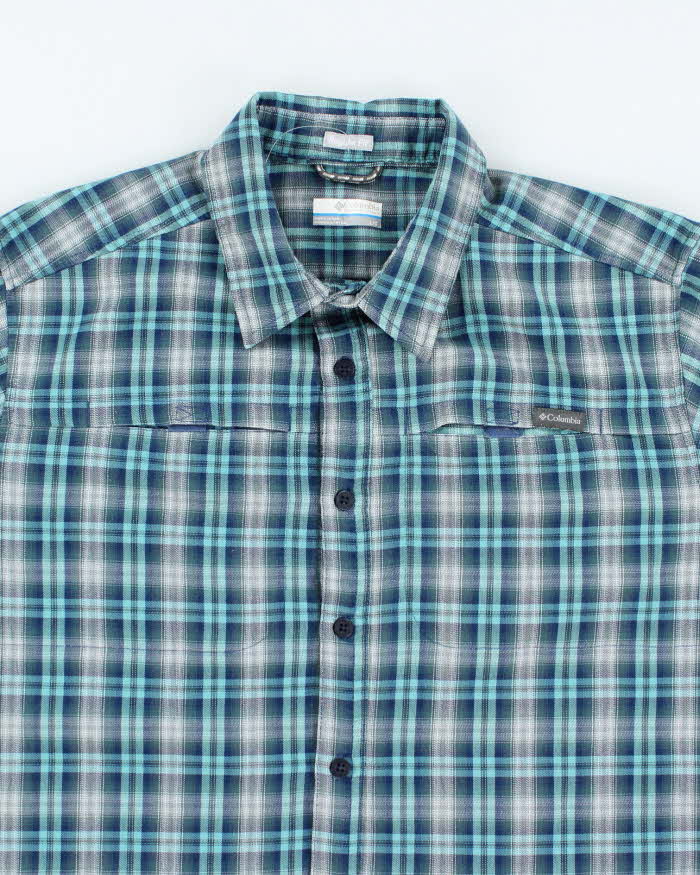 Vintage Columbia Checked Short Sleeve Shirt - L