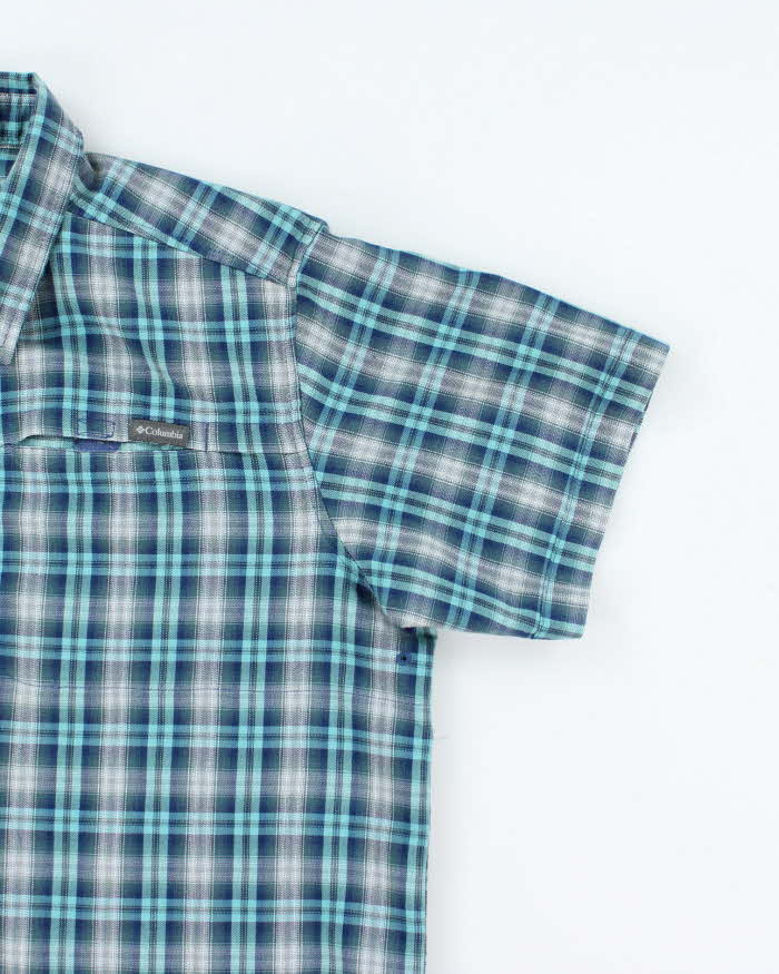 Vintage Columbia Checked Short Sleeve Shirt - L