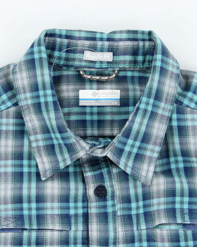 Vintage Columbia Checked Short Sleeve Shirt - L