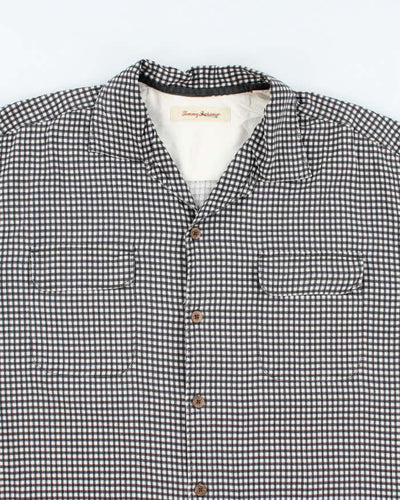 Vintage Tommy Bahama Silk Checked Short Sleeve Shirt - L