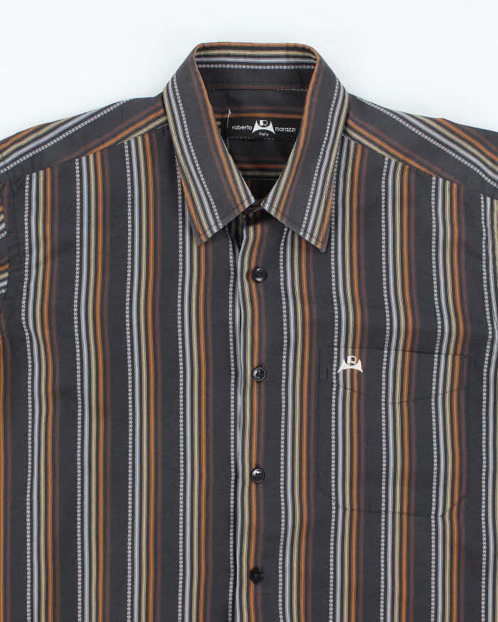 Vintage Roberto Marazzi Stripe Long Sleeve Shirt - L