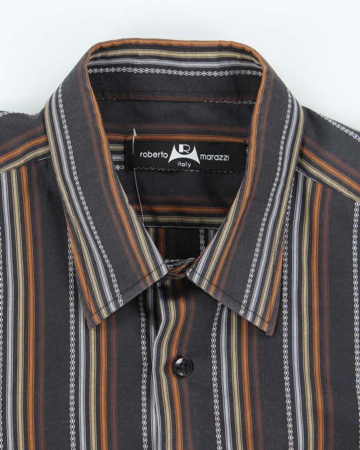 Vintage Roberto Marazzi Stripe Long Sleeve Shirt - L