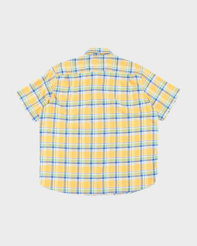 Vintage L.L. Bean Patterned Silk Short Sleeve Shirt - L