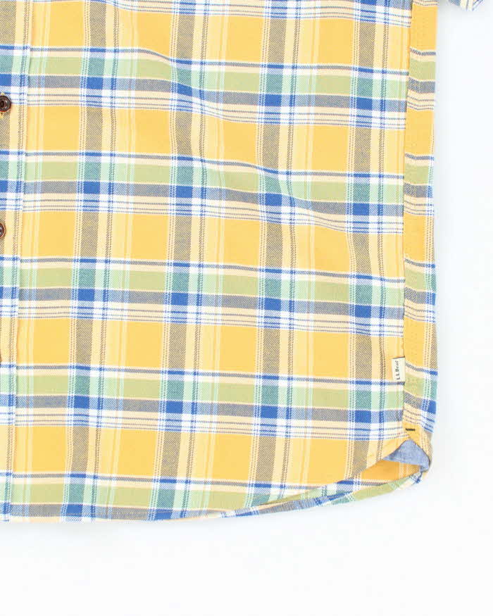 Vintage L.L. Bean Patterned Silk Short Sleeve Shirt - L