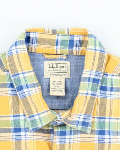 Vintage L.L. Bean Patterned Silk Short Sleeve Shirt - L