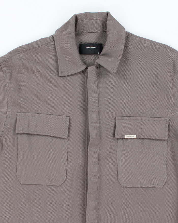 Represent Heavyweight Long-sleeve Button Up Shirt - L