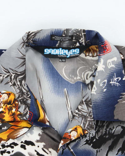 Vintage Y2K Snake Eyes All Over Print Oversized Shirt - XL