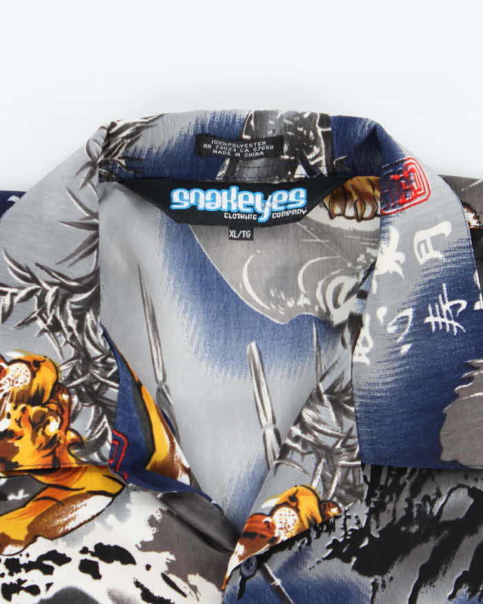 Vintage Y2K Snake Eyes All Over Print Oversized Shirt - XL