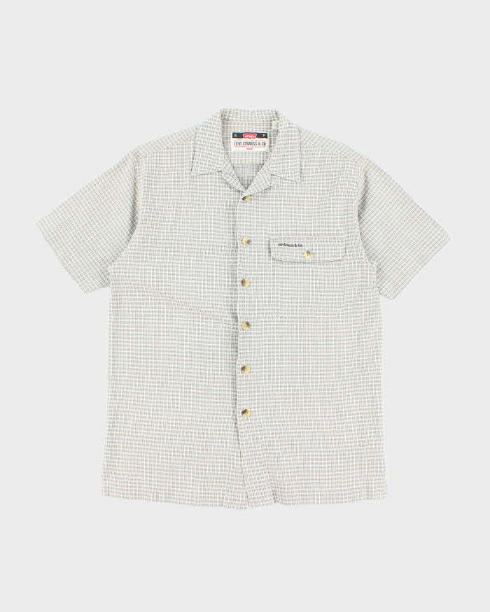 Vintage 90's Levi's Heavyweight Patterned Short Sleeve Shirt - S