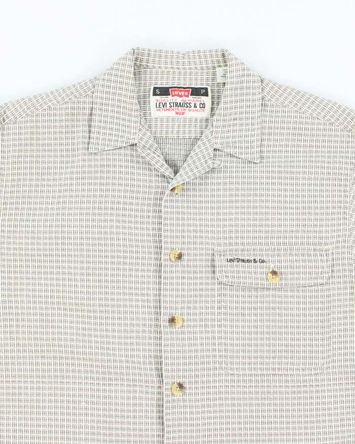 Vintage 90's Levi's Heavyweight Patterned Short Sleeve Shirt - S