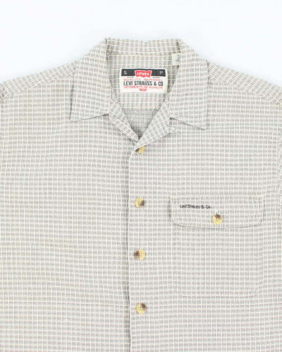 Vintage 90's Levi's Heavyweight Patterned Short Sleeve Shirt - S