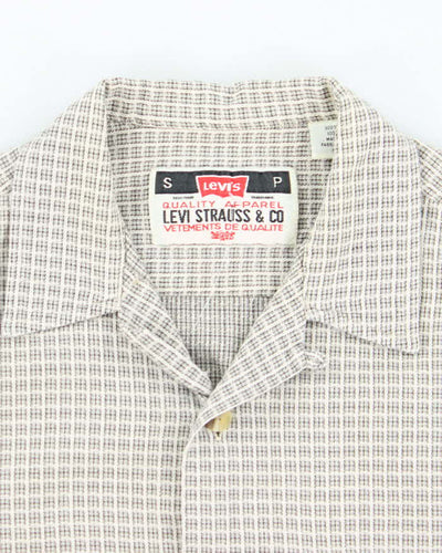 Vintage 90's Levi's Heavyweight Patterned Short Sleeve Shirt - S