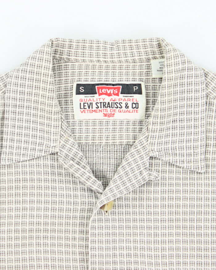 Vintage 90's Levi's Heavyweight Patterned Short Sleeve Shirt - S