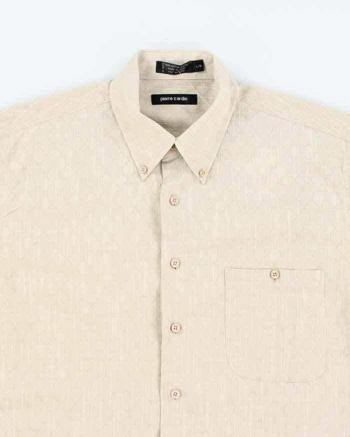 Vintage 2000's Pierre Cardin Patterned Short Sleeve Shirt - L