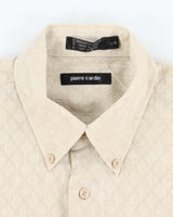 Vintage 2000's Pierre Cardin Patterned Short Sleeve Shirt - L