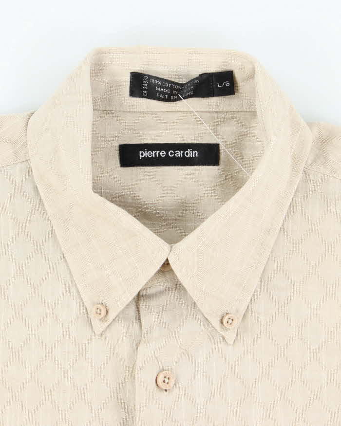Vintage 2000's Pierre Cardin Patterned Short Sleeve Shirt - L