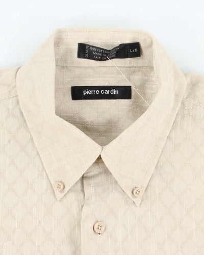Vintage 2000's Pierre Cardin Patterned Short Sleeve Shirt - L