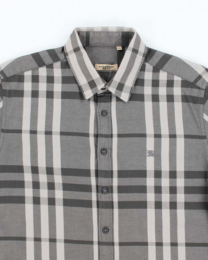Vintage 2000's Burberry Brit Patterned Button Up Shirt - XXL